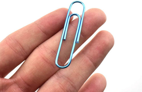 HAHIYO Large Paper Clips, 2 inches Length, Blue Vinyl Coated, 80 Pack for Home Office School