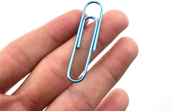 HAHIYO Large Paper Clips, 2 inches Length, Blue Vinyl Coated, 80 Pack for Home Office School