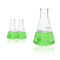 Utile 1000ml Glass Erlenmeyer Flask Set, 2pcs Narrow Mouth Borosilicate 3.3 Conical Flasks for Laboratory with Printed