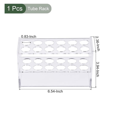 YOKIVE Tube Rack, Acrylic Test Tube Rack Holder | Great for 25ml Lab Test Tube(Clear, 2x6-Sockets)
