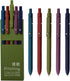 Gel Pens, 5 Pcs 0.5mm Fine Point Smooth Writing, High-End Series Black Ink for Journaling School Office (Vintage)