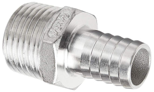 Learn To Brew 1/2b1/2mpt Male Hose Barb Adapters, Stainless Steel NPT