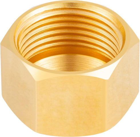 30PCS 3/8-Inch Brass Compression Cap Stop Valve Cap, Brass Compression Fitting