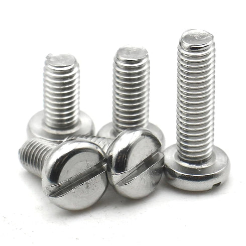 XPOFHVAF A2-70 304 M10 12/14/16/18-60MM 5Pcs(14mm) Stainless Steel Slotted Round Head Slot Column Cheese Screw Bolt