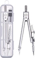 EBOOT Student Geometry Math Set, Drawing Compass and 6 Inch Clear Swing Arm Protractors, Classic Argent Protractor