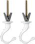 uxcell 2 Pack Ceiling Hook Kit, White Finish Plant Hanging Ceiling Hook