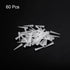 MECCANIXITY 60 Pieces Silicone Rubber Tapered Plug 0.8mm to 3.2mm Solid White for Lab Use