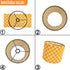 Generic 11.8 Inch Modern Lamp Shade with Colorful and Natural Checkered Pattern Bamboo Made, Translucent Drum Shape