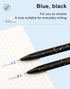 Gel Ink Pens, 12PCS Erasable, 0.5mm Fine Point Black/Blue, Medium Point for Journaling, Writing, Drawing, Office