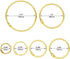 Semrien 120 (1/2", 3/4", 1", 1-1/4", 1-1/2", 2"), Pcs Binder Rings Assorted Sizes Loose Leaf Binder Book Rings, Metal