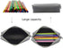 Enyuwlcm Stylish Simple Waterproof Pencil Bag, Small Square Fabric Pencil Case Black and Gray 2 Pack