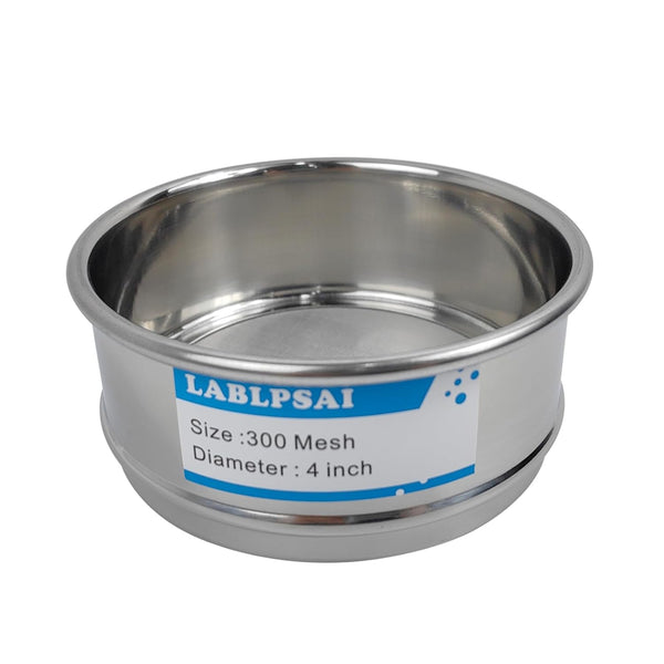 300 Mesh Lab Sieves, 4" Diameter, 304 Stainless Steel Wire Cloth Test Sieve for Laboratory Use