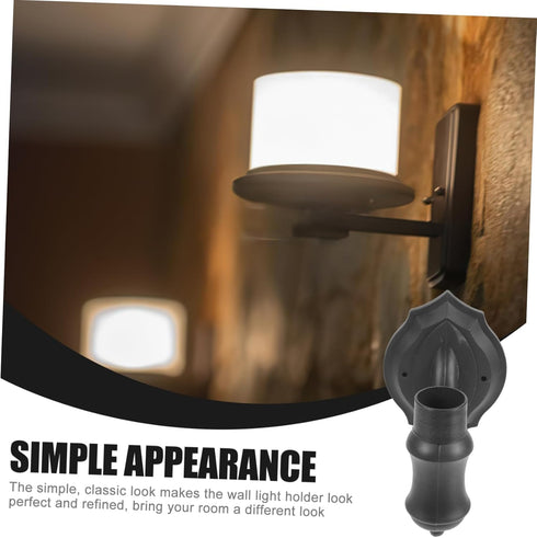 2 Pack Solar Wall Light Holders Plastic Seat Industrial Lamp Holder Wall Sconce Bracket