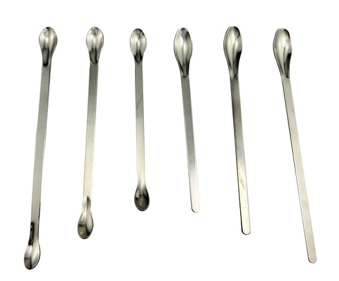 ZHUUO 1 Set Stainless Steel Miniature Laboratory Sampling Spoon, Spatula Combination Reagent Spoon, Lab Utensils (Pack