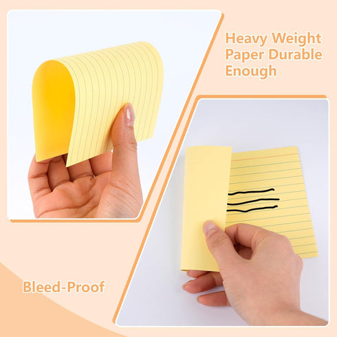 WINKIO 4x6 Inches, 200 Count Cards,150gsm (50 Colored Index Cards Note Heavy Weight College Ruled Colored Flashcards