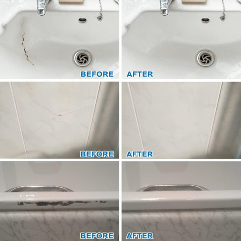 3.7oz Fiberglass Tub Repair Kit (Color Match) for Shower, Sink, Bathtub, Quick Fix for Cracks, Chips, Almond