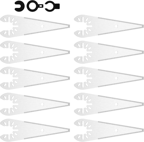 Kandishiex US 10Pcs Oscillating Tool Scraper Stainless Steel Sharp Multitool Scraper Blade Wear
