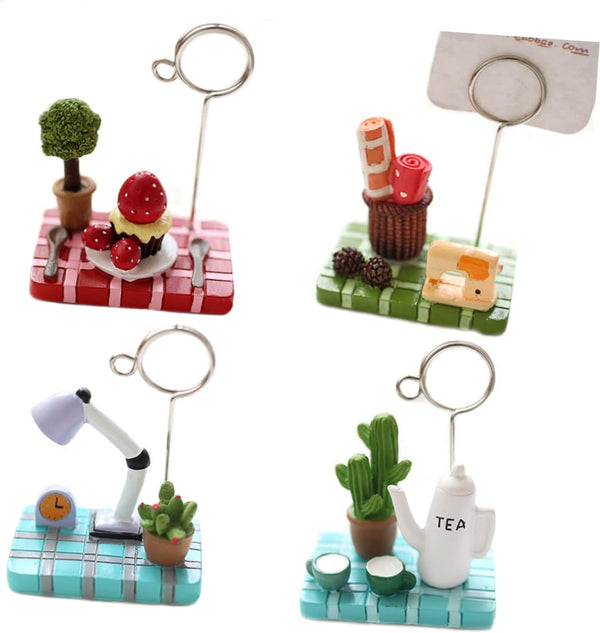 Plants Memo Clip Stand Unique Photo Holder for Messages Notes Decorative Desktop