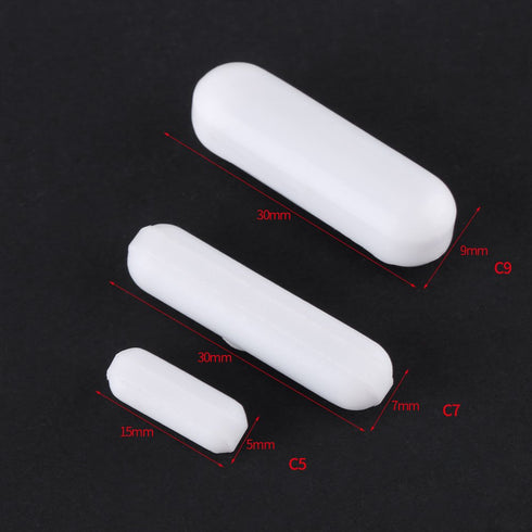 5Pcs Type-C Stir Bars, 5 * 15mm Magnetic PTFE Stir Bar for Lab Mixing Equipment