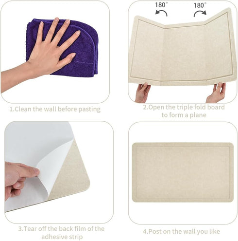 Vuzvuv Linen-Brown Large Cork Board 28"x16" with 50 Push Pins & Sticky Notes - Self-Adhesive Felt Pin Board
