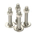 3/8-16 x 3 Hex Head Bolts with Hex Nuts and Washers, Fully Threaded Stainless Steel, 4 Sets