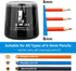 Battery Powered Electric Pencil Sharpener, Fast Sharpen for No.2/Colored Pencils, Includes 2 AA Batteries and Blades