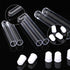 Merkunis 250 Pcs Clear Plastic Test Tubes with Caps, 16 x 100 mm (10 ml) for Scientific Experiments & Parties
