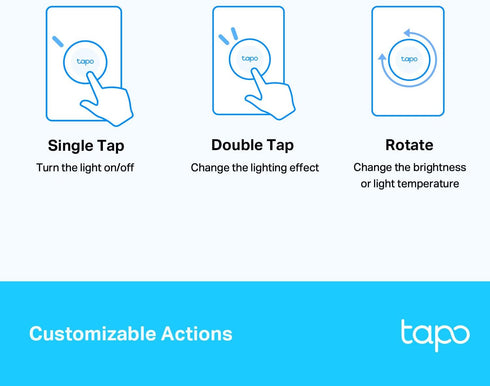 Tapo Dimmer 3-Way 1+ TP-Link Smart Button | Wireless Remote Switch | Control | Tap & Rotate HUB Required | Year Battery