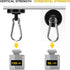 DIYMAG Magnetic Hooks, 150LBS Heavy Duty Neodymium Magnet Hooks with Swivel Carabiner, Pack of 4