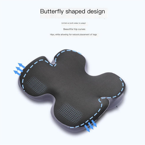 Generic 10cm Tailbone (19.3"x15.4"x4") Butterflys Shape Orthopedic Memory Foam Seat Cushion - Thick for Office Chair