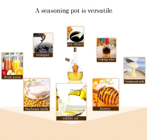 ARGENTFLUX 2 1 400ML Oil And Vinegar Dispenser, Oil and Vinegar Dispenser Glass, In Glass Oil And Vinegar Dispenser