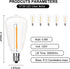 Edison LED Light Bulbs,10 Pack ST38 Clear Replacement Bulbs Fits C7 E12 Screw Base Light,Vintage 0.6W Dimmable Waterproof Bulbs for Indoor Outdoor Patio String Lights by Konictom
