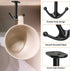 Zinc Alloy Double Prong Ceiling Hooks, 4-Pack Under Shelf Coat Hooks for Hanging Towel Robe Clothes in Bathroom Kitchen
