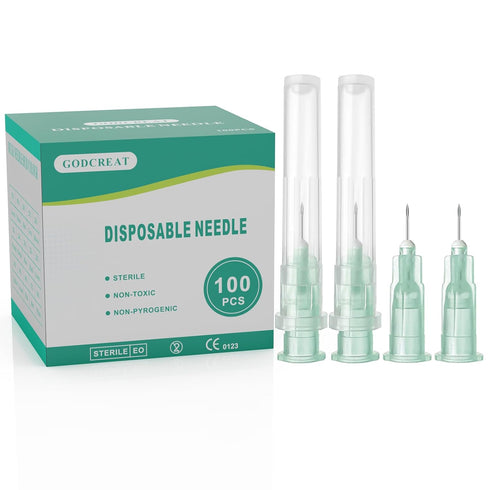 100 Pcs 32Ga 4MM Needle Industrial Accessories, Individual Package Lab Tools for Refilling Liquid, Inks, Plant and Industry