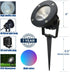 25W 120V 25W Color LED Outdoor Landscape Spotlight with Strobe Lighting - Waterproof RGB Spot Lights for Yard Tree