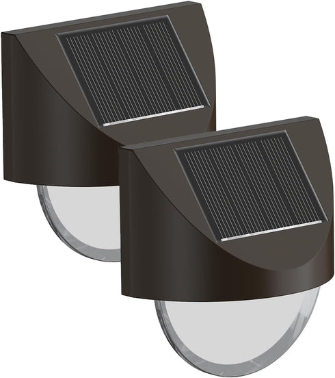 (2) Solar Step Lights Outdoor, Solar Powered Stair Lights Outdoor Waterproof for Front Step, Yard, Patio, Porch, Fence