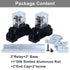 2Pcs HH52P 12VDC 8-Pin 5A Coil Electromagnetic Power Relay - DPDT 2NO+2NC with LED Indicator Light, Base DIN Slotted