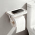 Self Adhesive Toilet Paper Holder with Shelf, No Drill Wall Mounted Bathroom