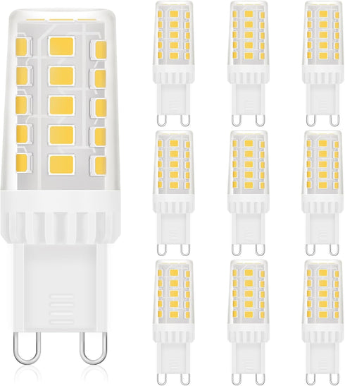 Energetic G9 Bulb Non-Dimmable 10 Pack, G9 40W T4 Halogen Equivalent, 400LM Cool White 4000K LED Bulbs