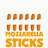 CafePress Mozzarella (10-pack) Sticks Cheese Lover Funn Greeting Cards Folded Greeting Cards Glossy