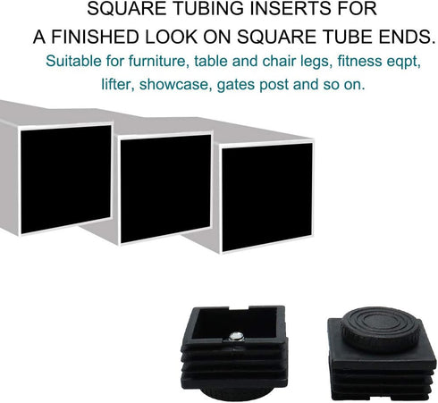 uxcell M8 Leveling Feet 50 x 50mm Square Insert Adjustable Furniture Glide, 2 Sets