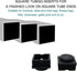 uxcell M8 Leveling Feet 50 x 50mm Square Insert Adjustable Furniture Glide, 2 Sets