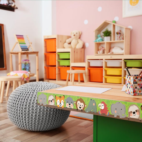 CTP Jungle Friends EZ Border, Bulletin Board Border Top Classroom Decorating Accents (Creative Teaching Press 10983)
