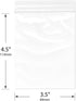 Plymor 3.5" x 4.5" (Case of 1,000) - 2 Mil Zipper Reclosable Plastic Bags