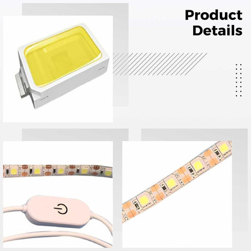 yeeplant 59.1 5V Dimmable 5050 in USB Led Strip Light, Touch Switch Light Bar, Flexible & Bendable, SMD, Energy Saving