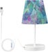 ALAZA Bedside Lamp Colorful Holograms Color Blocks Table Lamp for Bedroom Desk