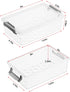 BiuLeon 4 Pack Extra Large Pencil Box, Plastic Pencil Case Organizer, Clear Crayon Box Marker Organizer, Stackable
