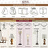 CS-315B-BLK/WH 3 5 4, Royal Designs, Inc. Beaded Bell Chandelier Shade, x x Black