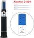 VGVGV 0~80% Brix Refractometer, Hand Held Refractometer Alcohol Alcoholometer V/V Liquor Detector Concentration Spirits