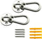 2 Set M8 Ceiling & Wall Mount Hanging Hardware - 304 Stainless Steel Heavy Duty Round Pad Eye Hook Plate